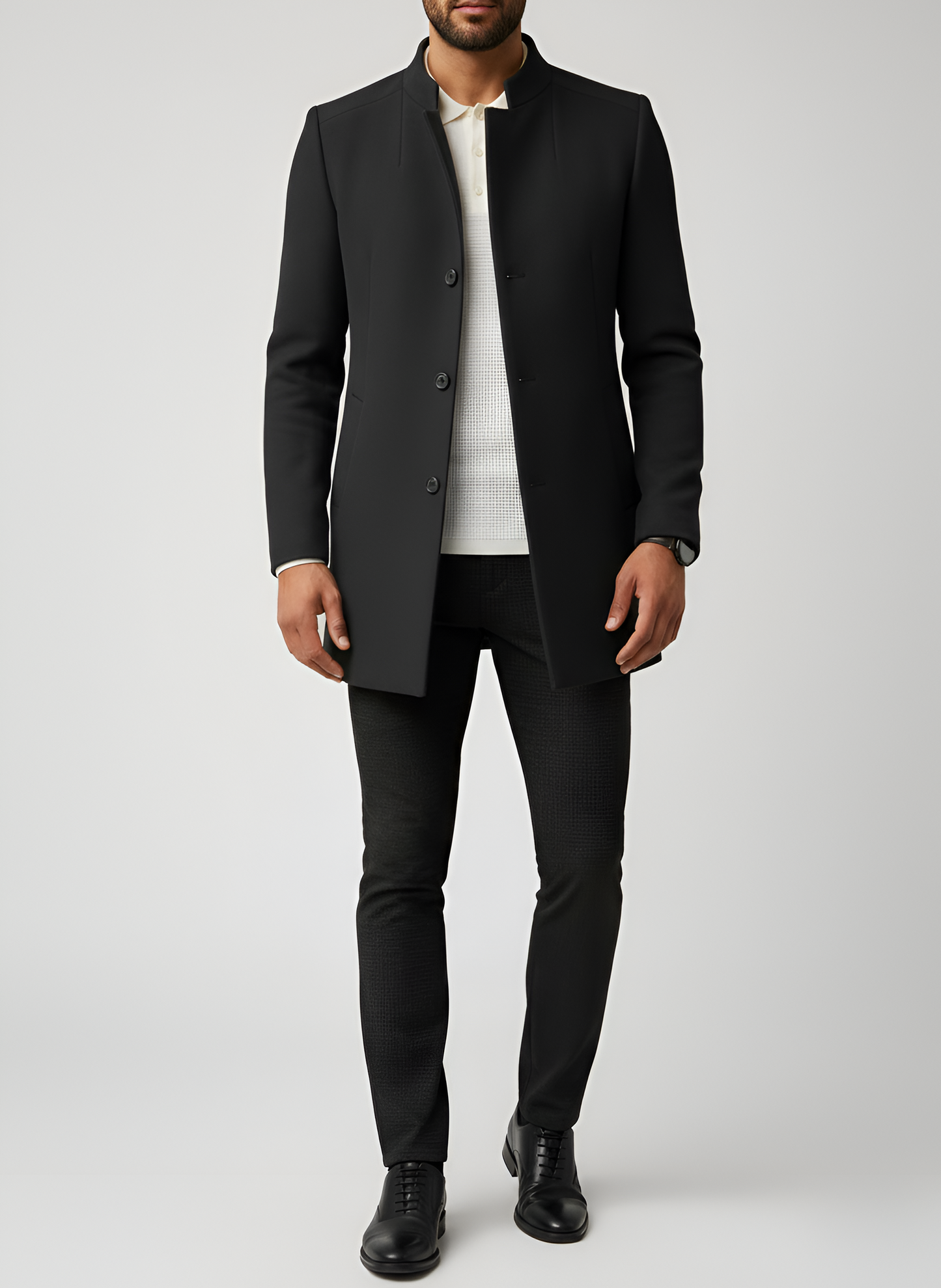 Stylish Men's Tailored Coat - VogeLuxe