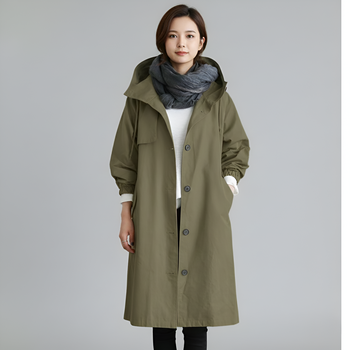 Waterproof Lightweight Women's Parka Jacket with Hood
