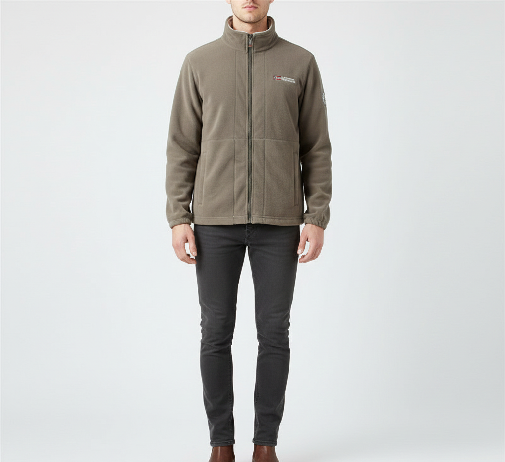 Warm Waterproof Men's Pile Jacket Full Zip