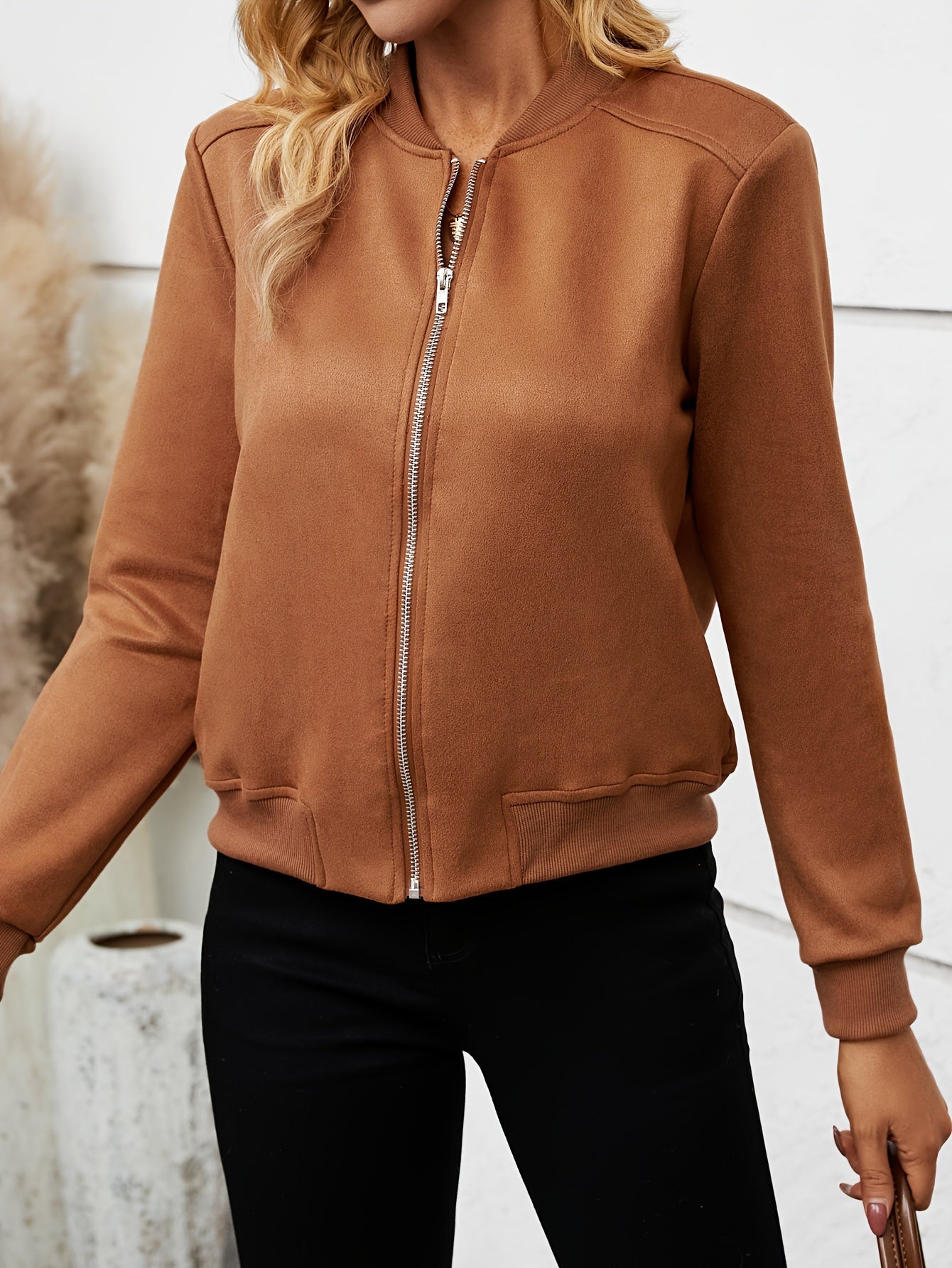 Ladies' Quilted Zip Bomber Jacket
