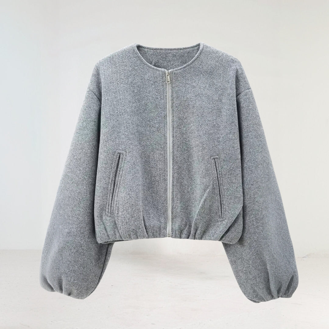 Fashionable Women's Padded Zip Up Jacket - VogeLuxe