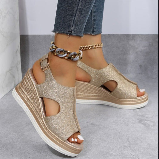 Comfortable Classic Wedge Sandals for Daily Wear - VogeLuxe