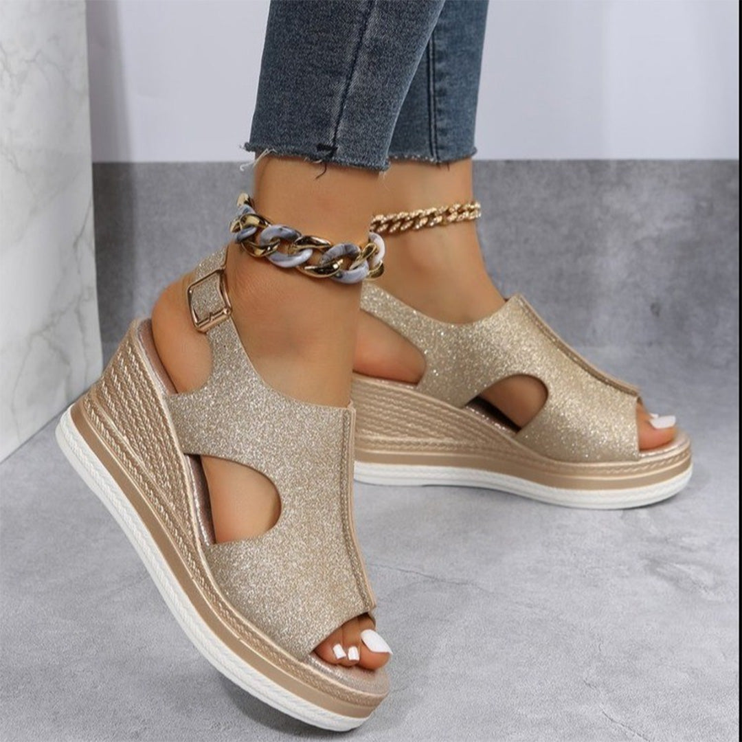 Comfy Wedge Sandals for Daily Wear - BritishElegance