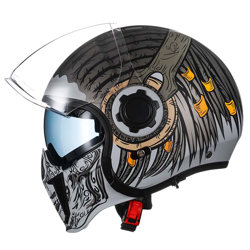 Safe Dual Visor Full Face Motorcycle Helmet