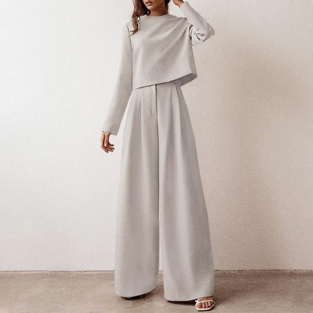 Ladies' Chic Loose Fit 2 Piece Pant Suit