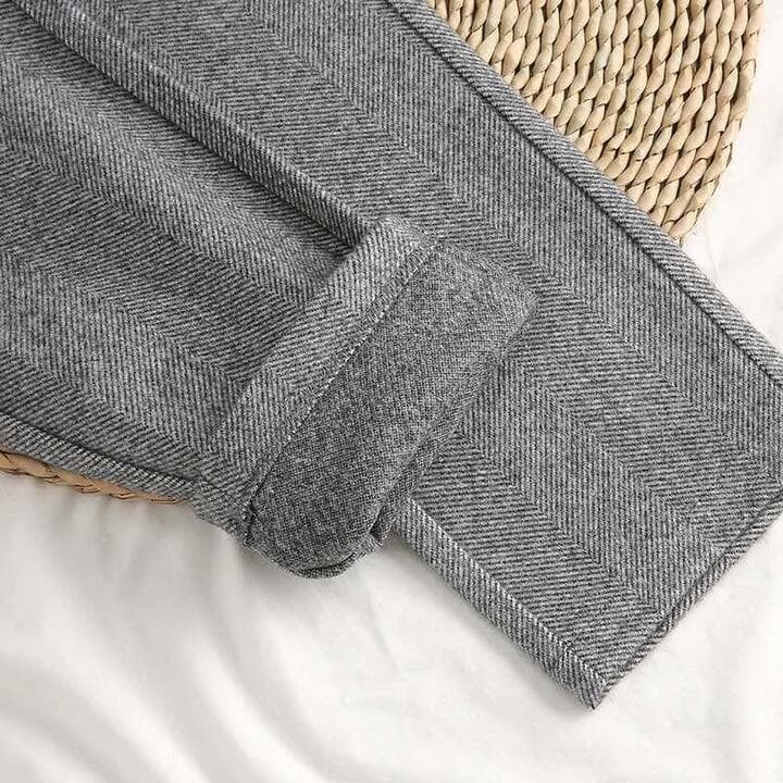 Classic Mens Textured Pleated Trousers