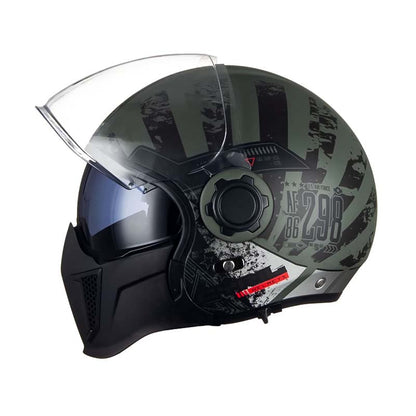 Safe Dual Visor Full Face Motorcycle Helmet