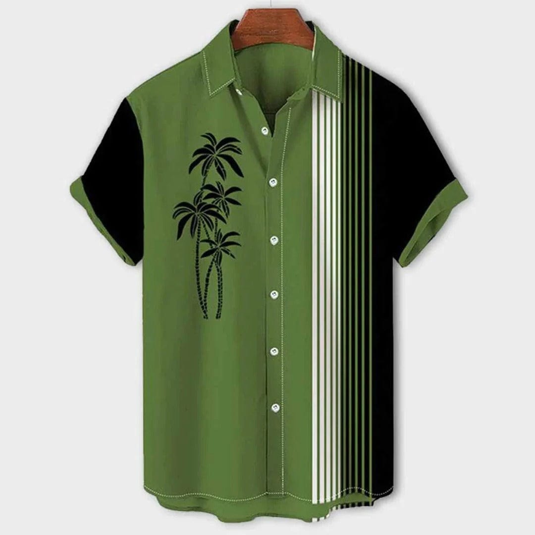 Tropical Print Polo Shirt for Men