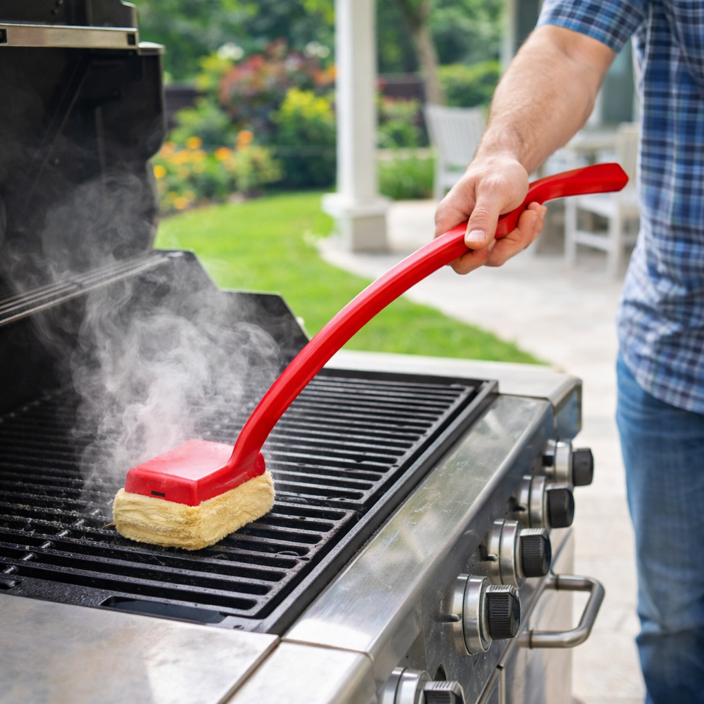Heavy Duty BBQ Grill Brush Long Handle Cleaner Tool - VogeLuxe