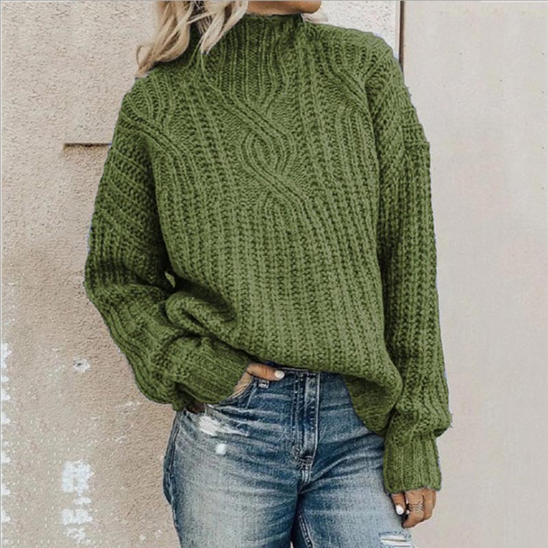 Cozy Women's Crew Neck Knit Sweater - VogeLuxe
