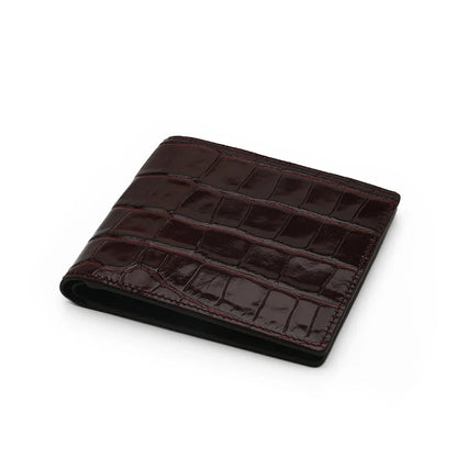 Custom Crocodile Skin Fold Wallet