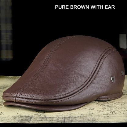 Authentic Leather Father Baseball Cap