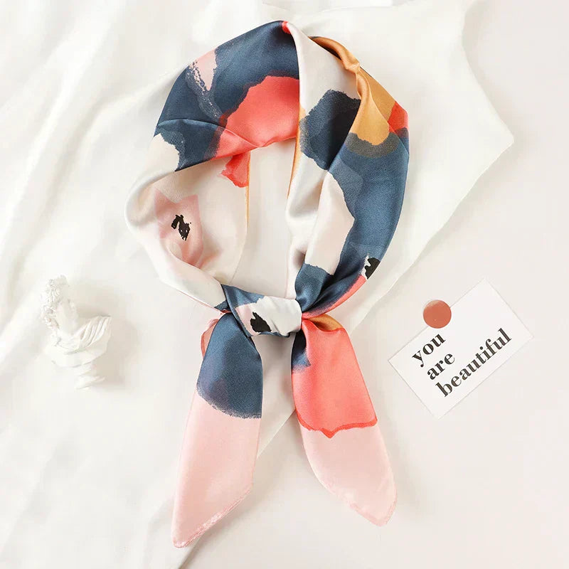 Soft Plaid Scarf for Women Neck Hair Accessory