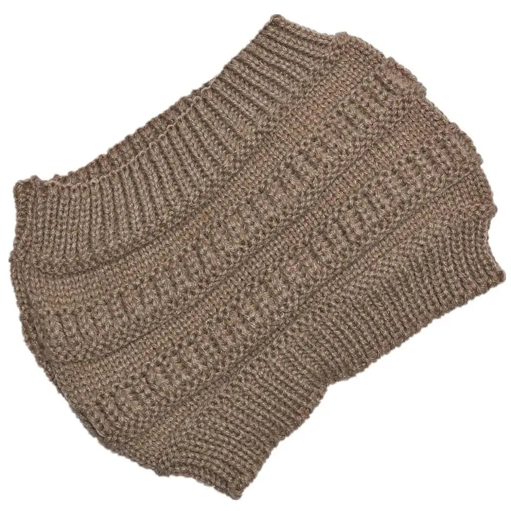 Soft Slouchy Knit Ponytail Hat