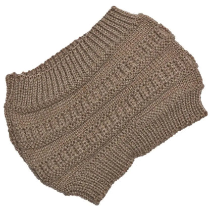 Soft Slouchy Knit Ponytail Hat