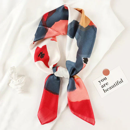 Soft Plaid Scarf for Women Neck Hair Accessory