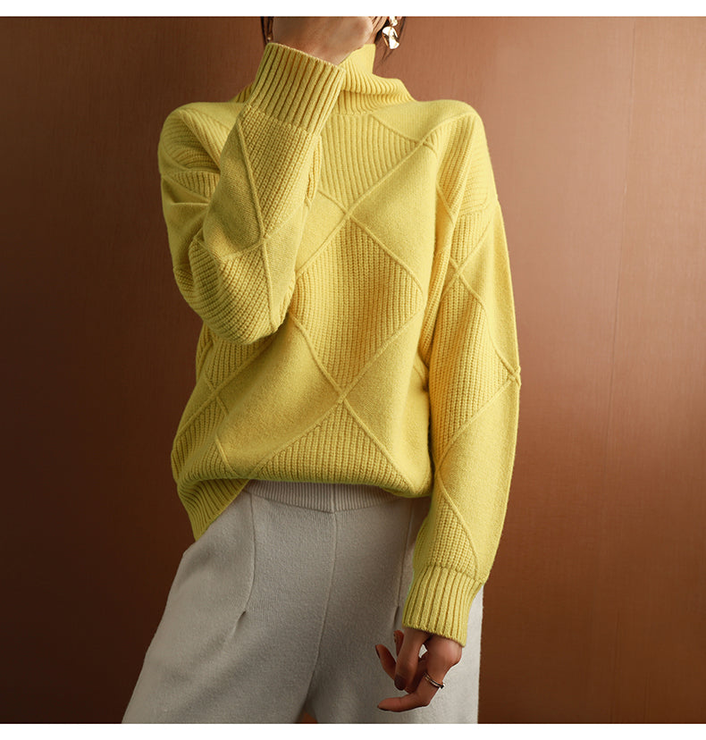 Soft Premium Cashmere Turtleneck Sweater - VogeLuxe