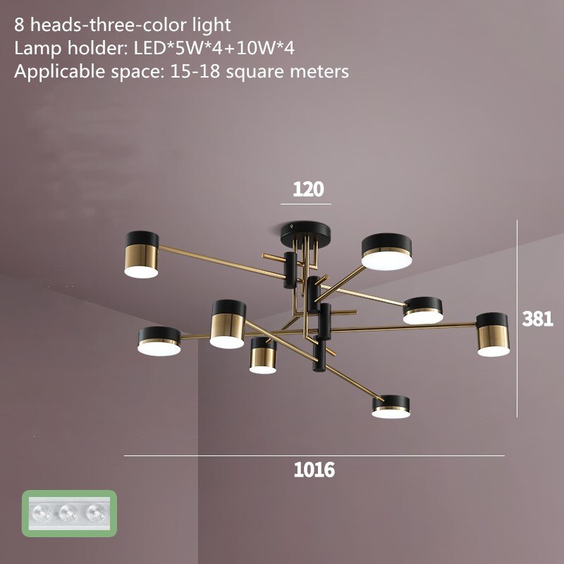 Luxury Gold And Black Crystal Chandelier