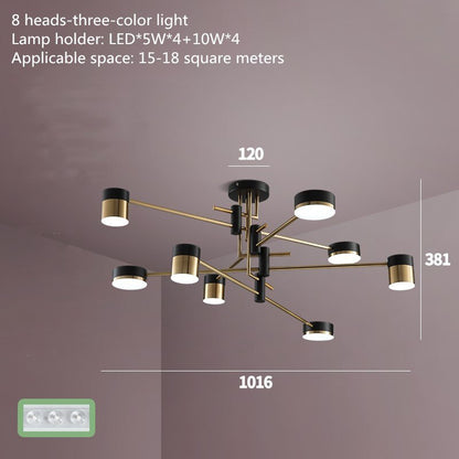 Luxury Gold And Black Crystal Chandelier