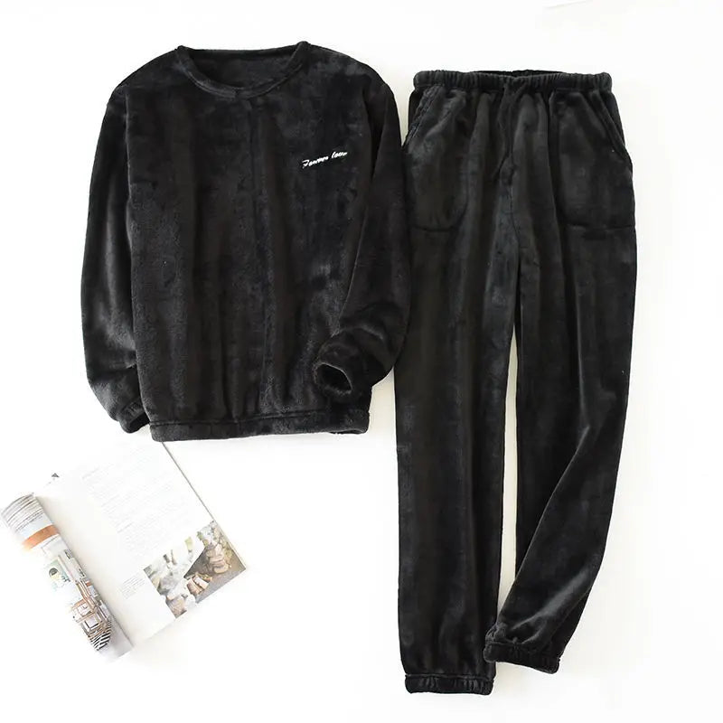 Cozy Plush 2-Piece Mens Pajama Set