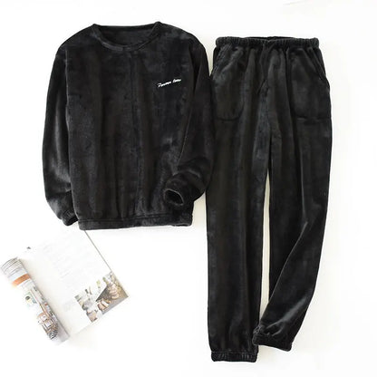 Cozy Plush 2-Piece Mens Pajama Set