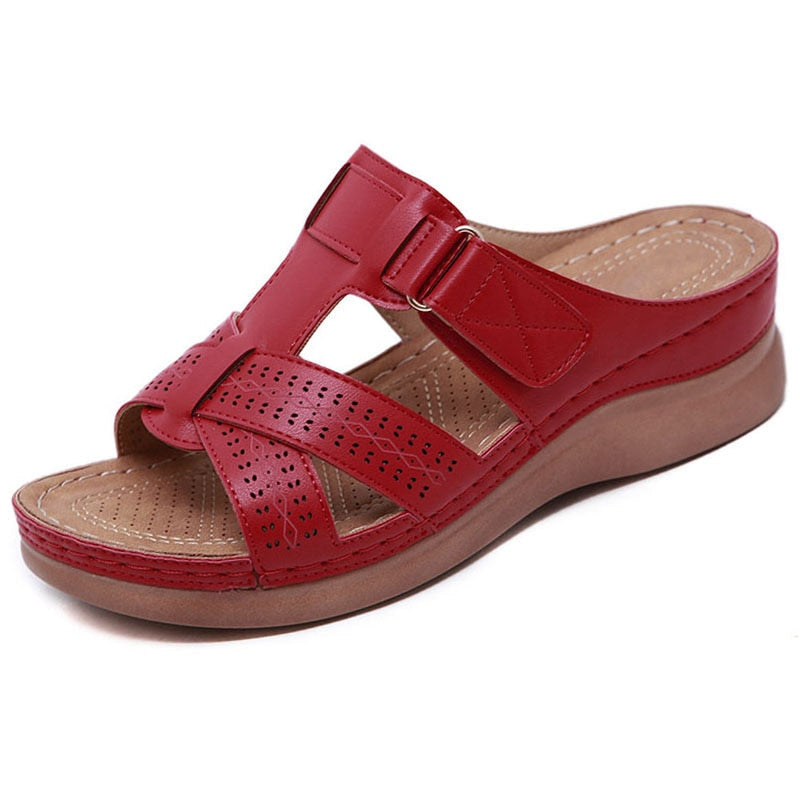 Comfortable Walking Sandals for Women - Cushion Wedge Arch Support