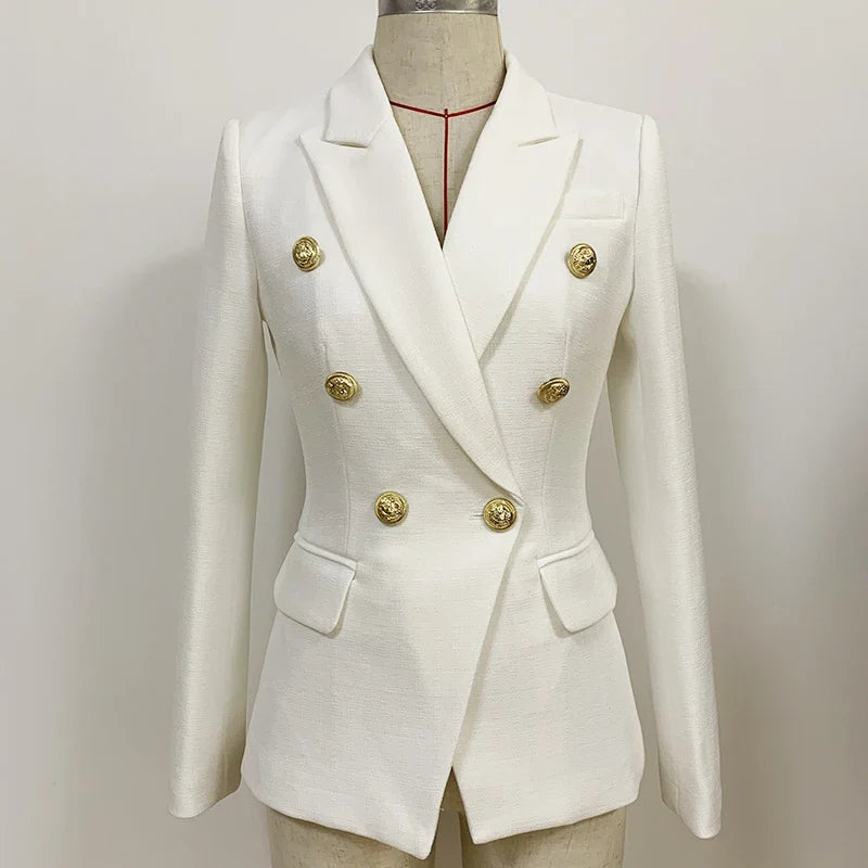 Narrow Fit Navy Blue Suit Jacket for Women
