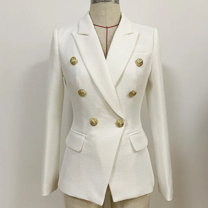 Narrow Fit Navy Blue Suit Jacket for Women