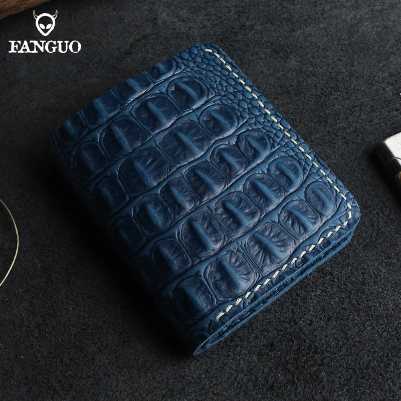Vintage Gator Print Leather Wallet