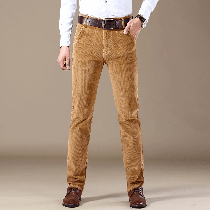 Relaxed Fit Corduroy Trousers for Everyday Wear - BritishElegance