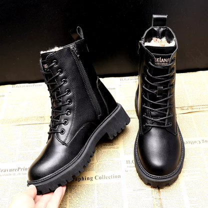 Warm Waterproof Insulated Winter Boots With Grip Sole