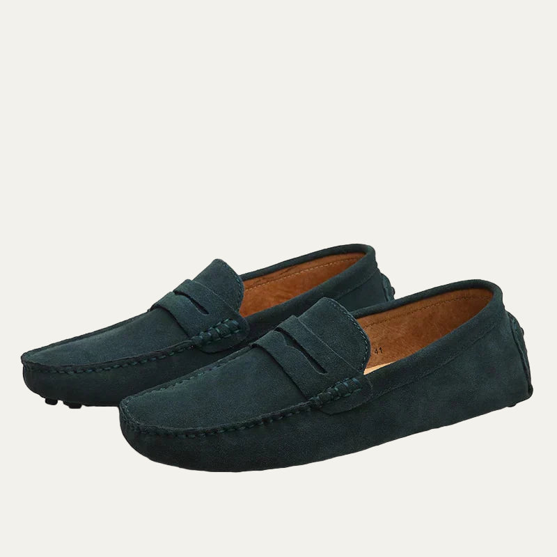 VogeLuxe | Men’s Suede Texture Slip On Driving Moccasins