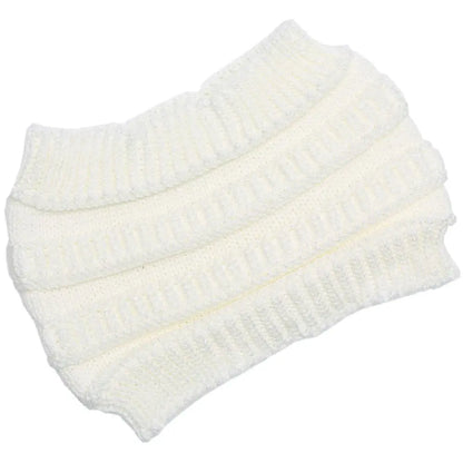 Soft Slouchy Knit Ponytail Hat