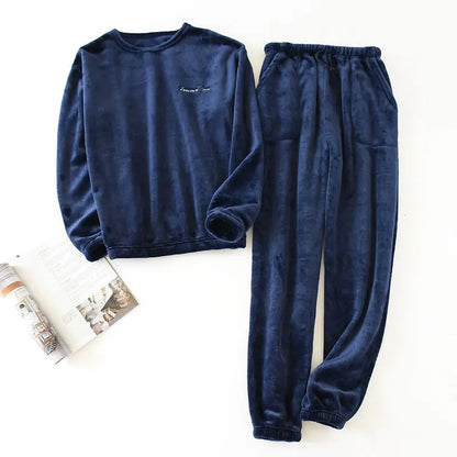 Cozy Plush 2-Piece Mens Pajama Set