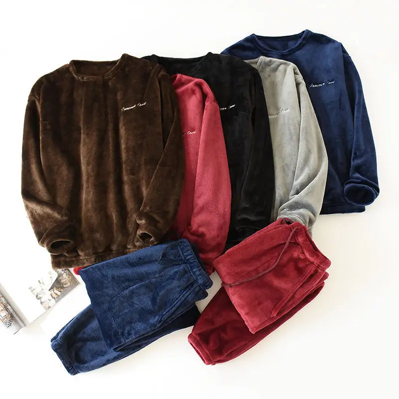 Cozy Plush 2-Piece Mens Pajama Set - VogeLuxe