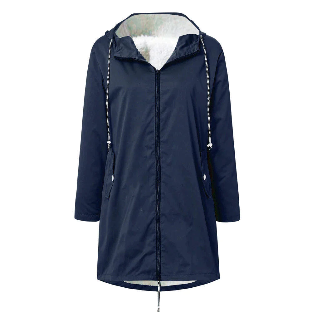 Waterproof Women's Parka Coat With Hood And Thermal Lining