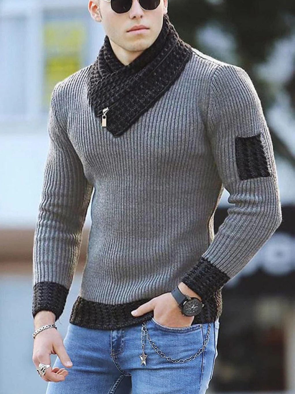 Stylish Zip Up Sweater for Cold Weather