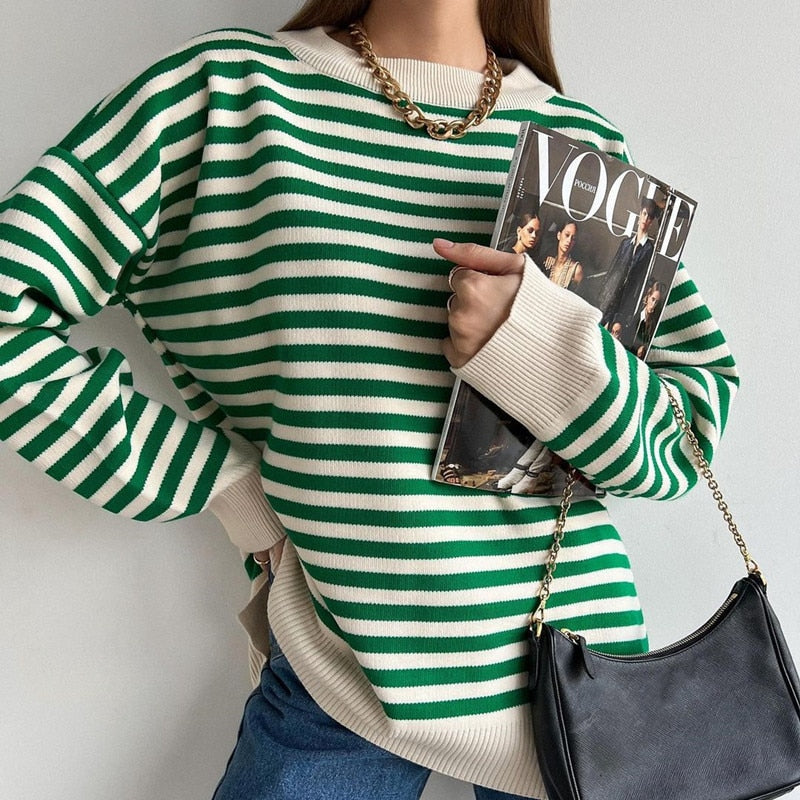 Cozy Oversized Crew Neck Winter Sweater