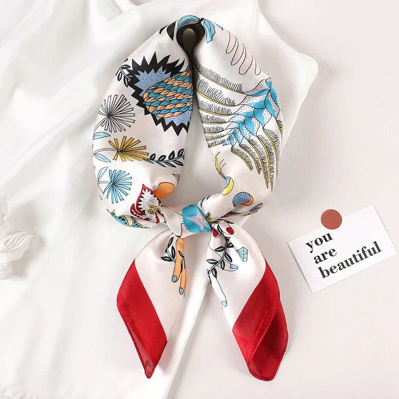 Soft Plaid Scarf for Women Neck Hair Accessory