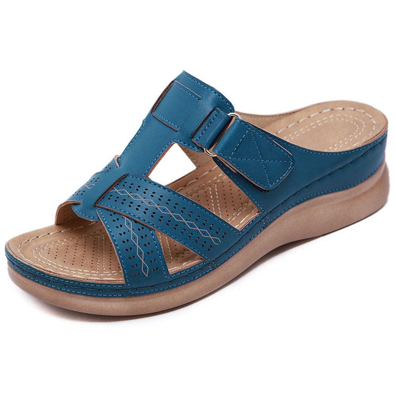 Comfortable Walking Sandals for Women - Cushion Wedge Arch Support