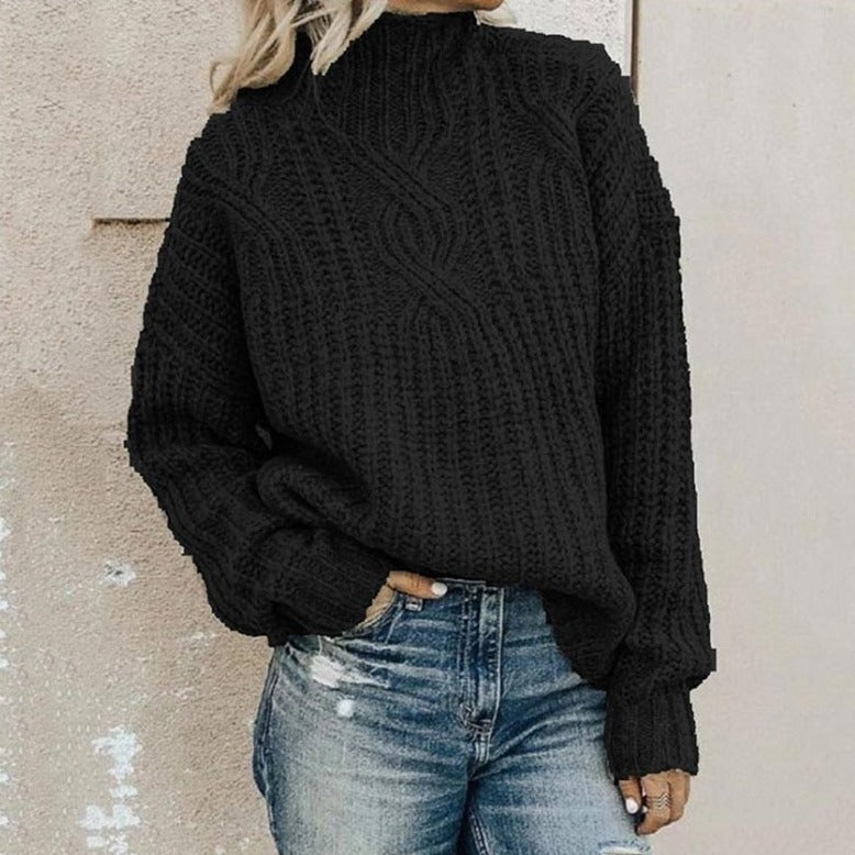 Relaxed Fit Knit Women's Sweater