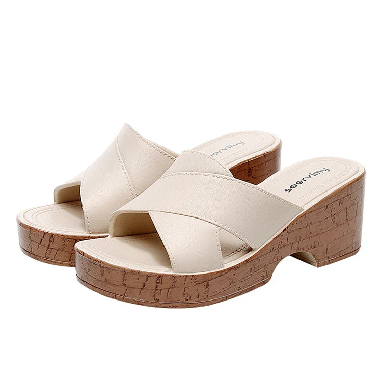 High Heel Platform Wedge Sandals - Summer Open Toe Shoes - VogeLuxe