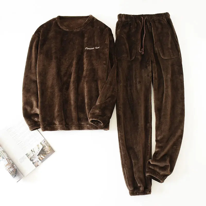 Cozy Plush 2-Piece Mens Pajama Set