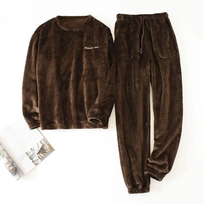 Cozy Plush 2-Piece Sleepwear Set for Men
