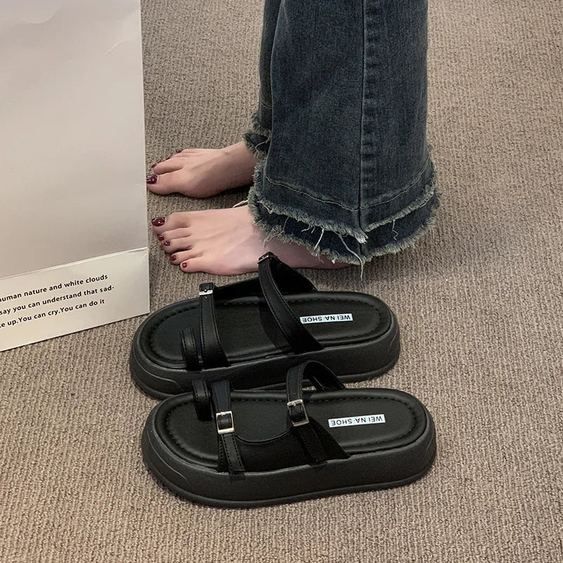 Comfortable Flat Summer Slippers for Women - BritishElegance