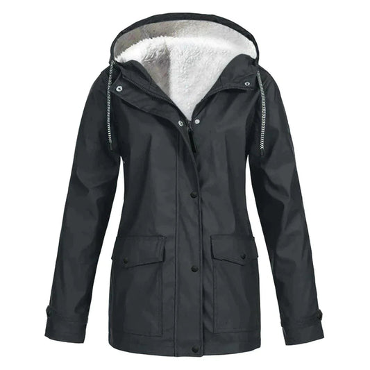 Waterproof Women's Parka Coat With Fleece Lining - VogeLuxe