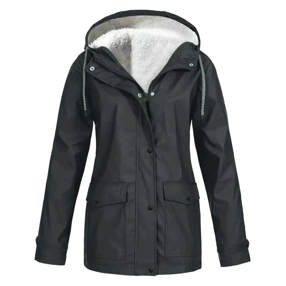 Ladies' Oversized Long Sleeve Hooded Sweatshirt - VogeLuxe