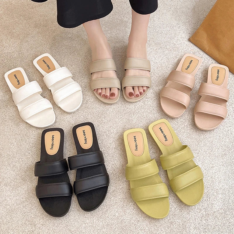 Comfortable Summer Slip Resistant Flat Sandals - BritishElegance