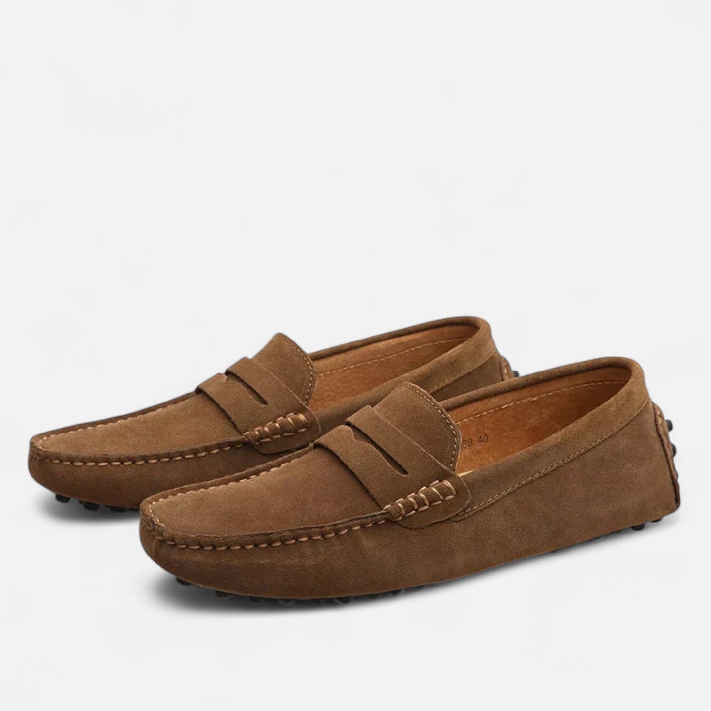 VogeLuxe | Men’s Suede Penny Driving Loafers