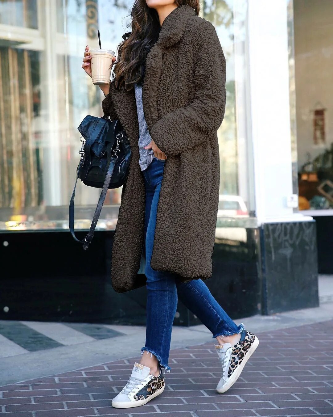 Soft Women's Long Teddy Coat | Warm Oversized Fleece Jacket